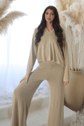 Sand Megan Flare Pant - Life Clothing Co