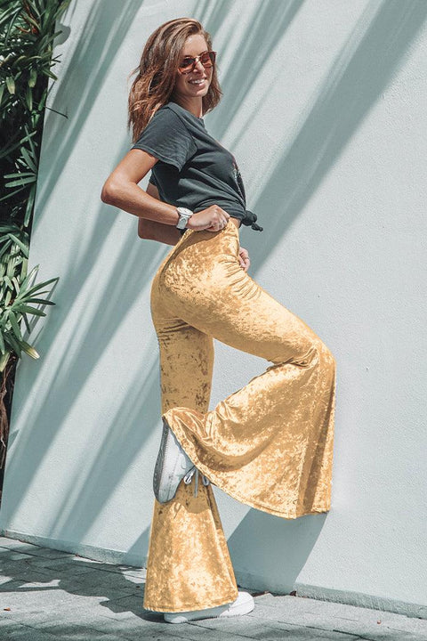 Mel Camel Velvet Bells - Life Clothing Co