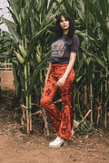 Mel Burgundy Velvet Bells - Life Clothing Co