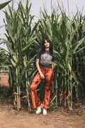 Mel Burgundy Velvet Bells - Life Clothing Co