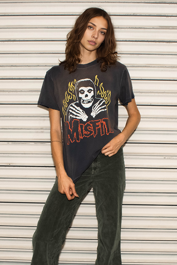 Misfits Flame Skull Tee