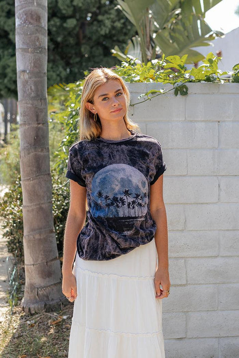 Palm Tree Moon Cloud Tee
