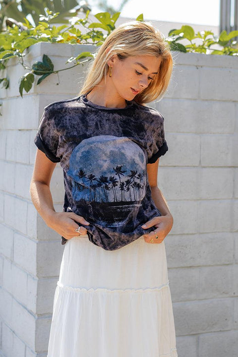 Palm Tree Moon Cloud Tee