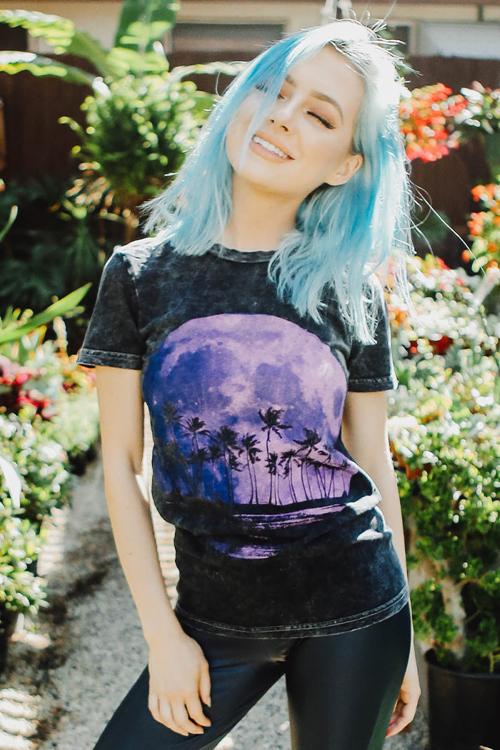 Palm Tree Moon Cloud Tee