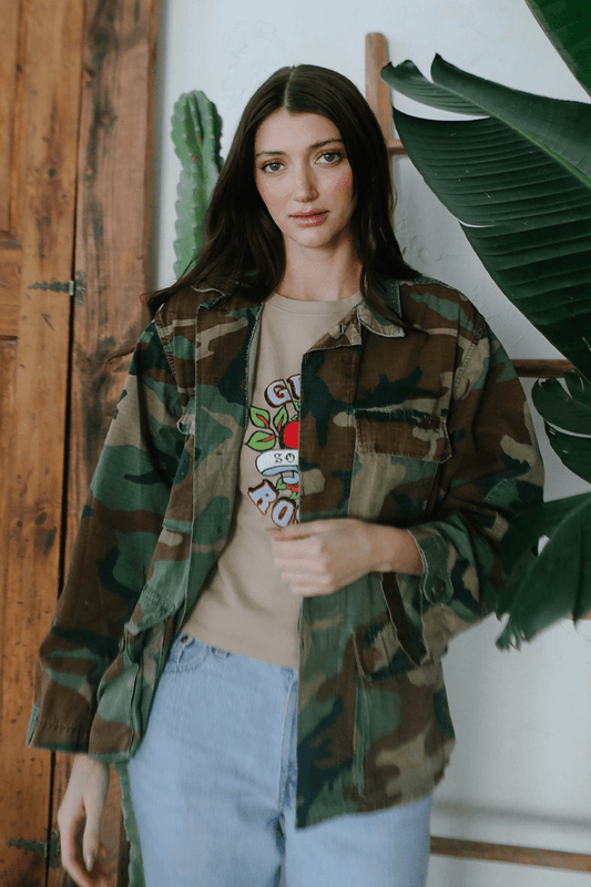 Pin kFloyd Authentic Vintage Camo Army Jacket - Life Clothing Co