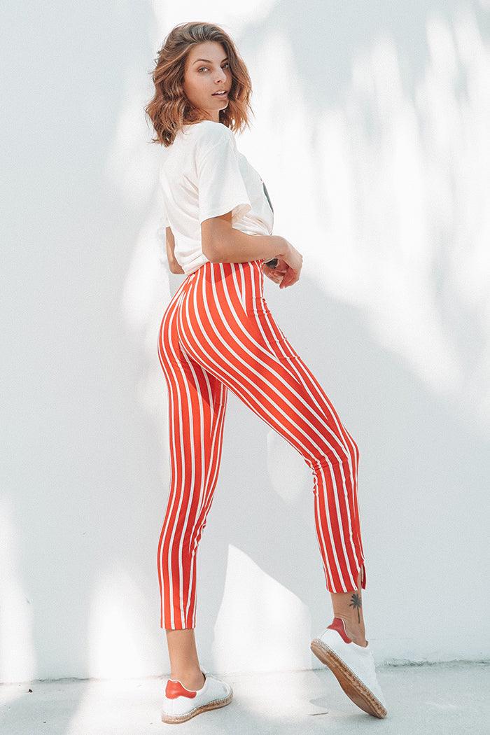 Red Trousdale Striped Pant - Life Clothing Co