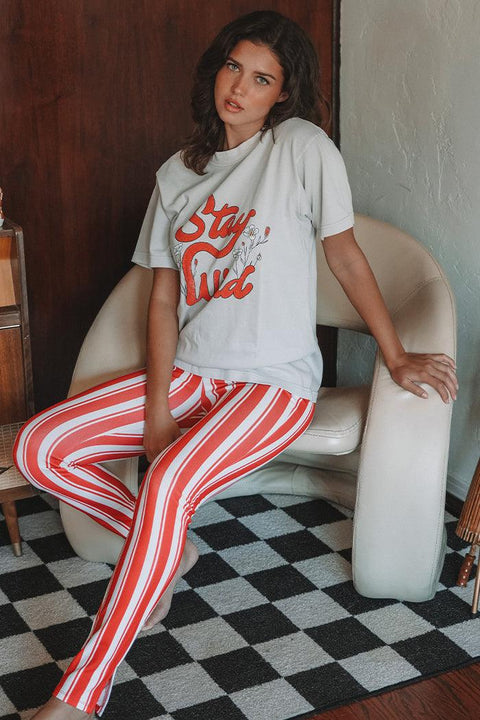 Red Trousdale Striped Pant - Life Clothing Co