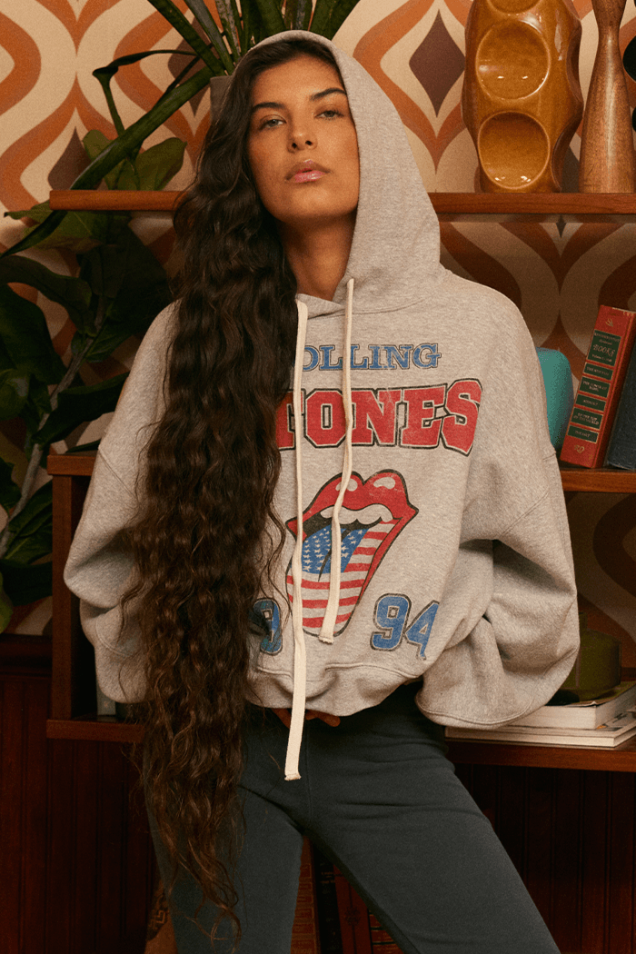 Rolling Stones 94' Boxy Hoodie - Life Clothing Co