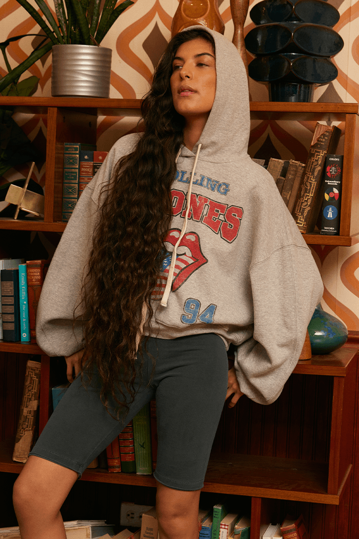 Rolling Stones 94' Boxy Hoodie - Life Clothing Co