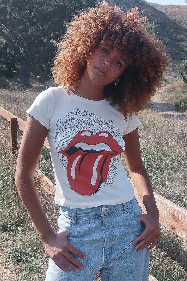 Rolling Stones Ruby Tuesday Baby Tee - Life Clothing Co