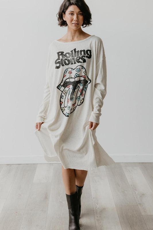 Rolling Stones Flower Power Dress - Life Clothing Co