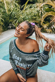 Stay Positive Heather Sweater
