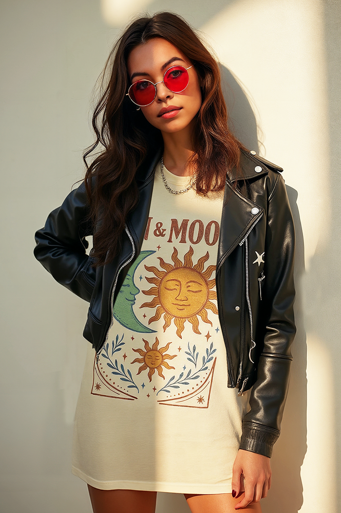 Sun & Moon Oversized Tee