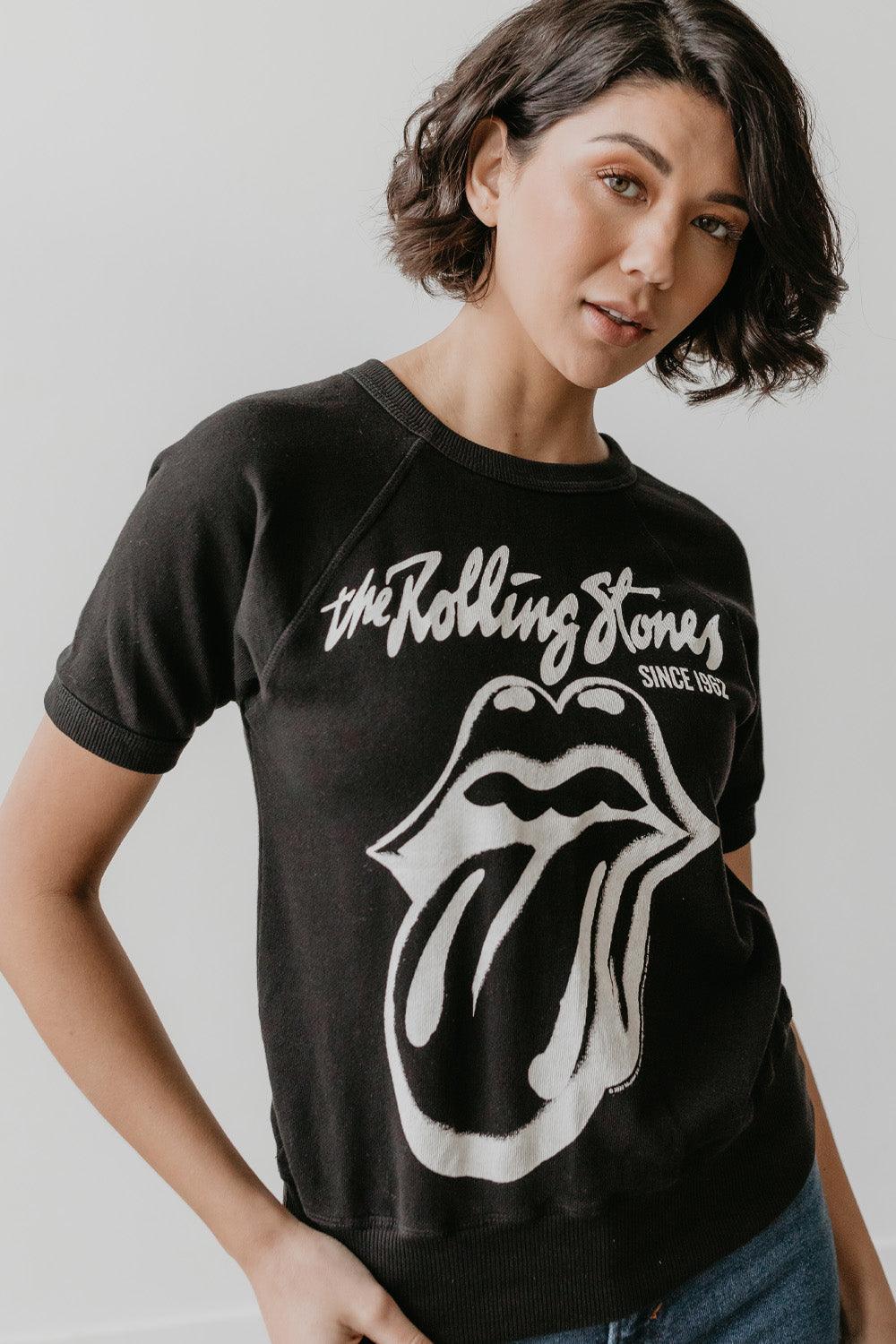 Rolling Stones Black Raglan Tee