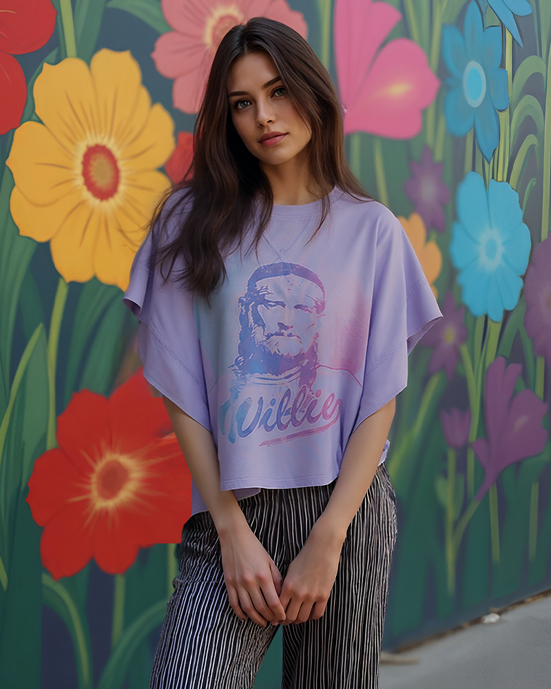 Willie Nelson Purple Sky Tee
