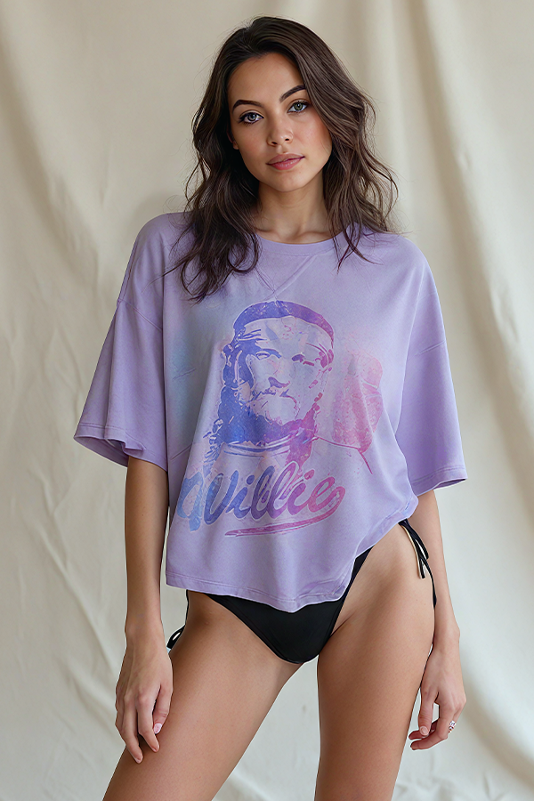 Willie Nelson Purple Sky Tee