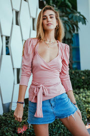 Rose Mia Wrap Top - Life Clothing Co