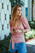 Rose Mia Wrap Top - Life Clothing Co