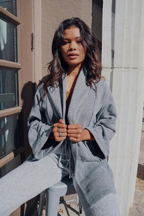 Grey Rumi Cardigan - Life Clothing Co
