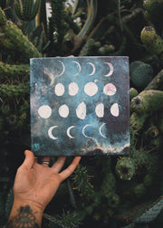 The Phases of the Moon Art Canvas - moon phase art canvas 1