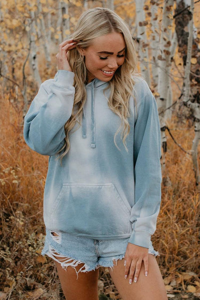 Blue Faded Freedom Hoodie - Life Clothing Co
