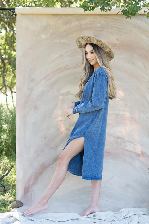 Blue Taylor Dress - Life Clothing Co