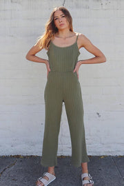 Olive Happy Jumpsuit - Life Clothing Co