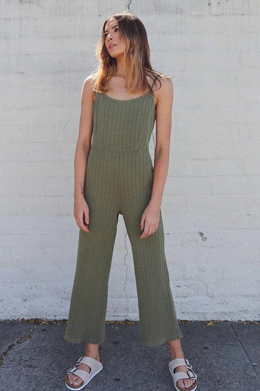 Olive Happy Jumpsuit - Life Clothing Co