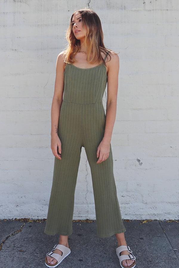 Olive Happy Jumpsuit - Life Clothing Co