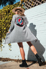 Grey Grateful Dead Duster Cardigan - Life Clothing Co