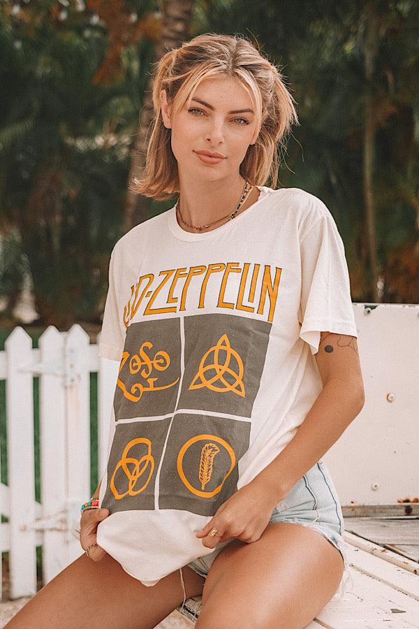 Led Zeppelin Four Square Merch Teee – The Good Wolf Lifestyle Co