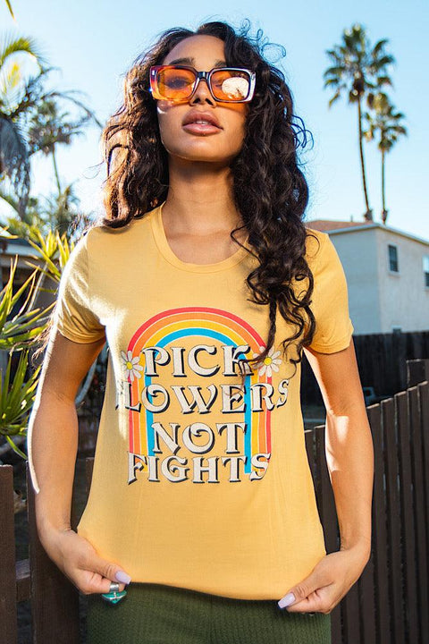 Pick Flowers Not Fights Doheny Tee - Life Clothing Co