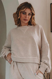 Ivory Finding Peace Sweatshirt - Life Clothing Co