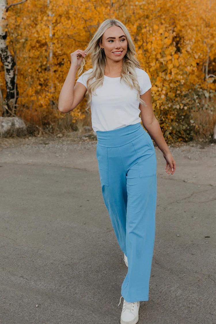 Isabelle Blue Comfy Pant - Life Clothing Co