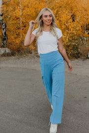 Isabelle Blue Comfy Pant - Life Clothing Co