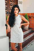 April Square-Neck Lace Dress - Life Clothing Co