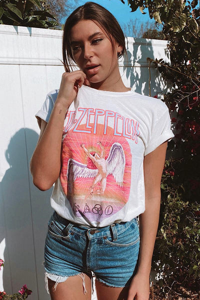 Pink led sales zeppelin t shirt