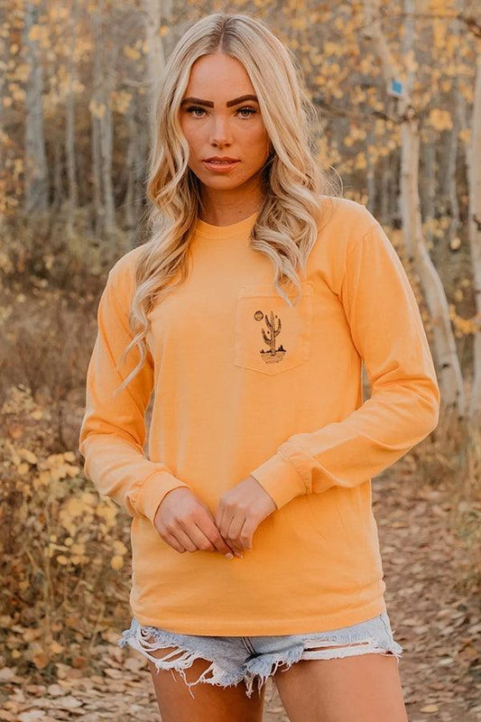 Midnight Desert Cactus Long Sleeve - Life Clothing Co