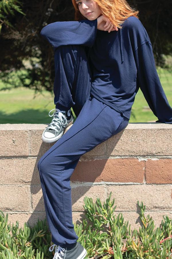 Navy Track Joggers - Life Clothing Co