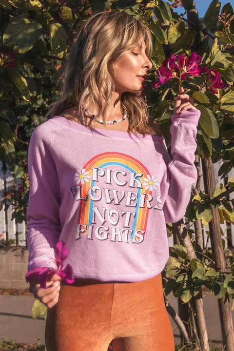 Pick Flowers Heather Sweater - Life Clothing Co