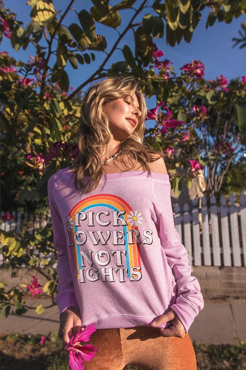Pick Flowers Heather Sweater - Life Clothing Co
