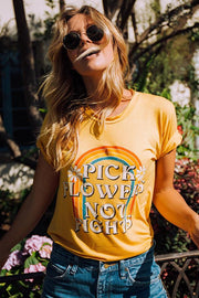 Pick Flowers Not Fights Doheny Tee - Life Clothing Co