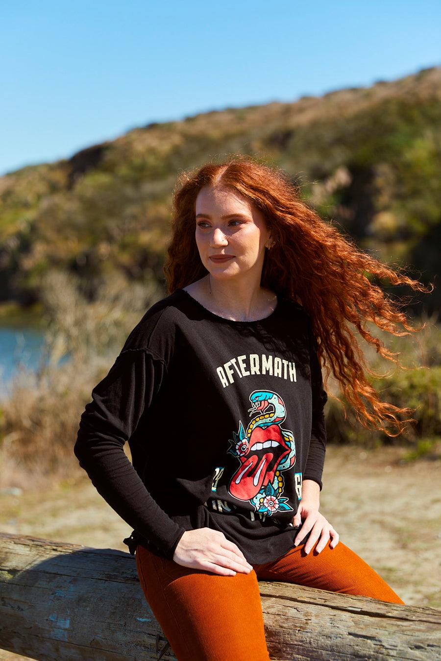 Rolling Stones Paint it Black Long Sleeve - Life Clothing Co