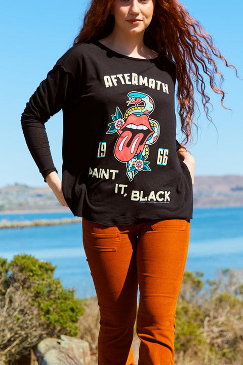 Rolling Stones Paint it Black Long Sleeve - Life Clothing Co