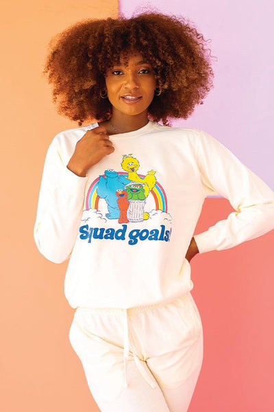 Squad Goals Sesame Sweater - Life Clothing Co