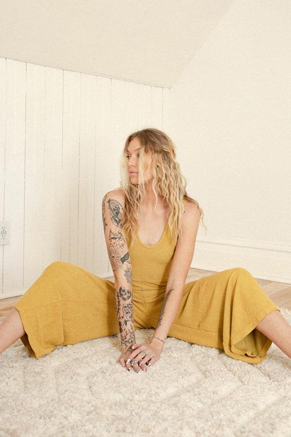 Gold Yucca Jumpsuit - Life Clothing Co